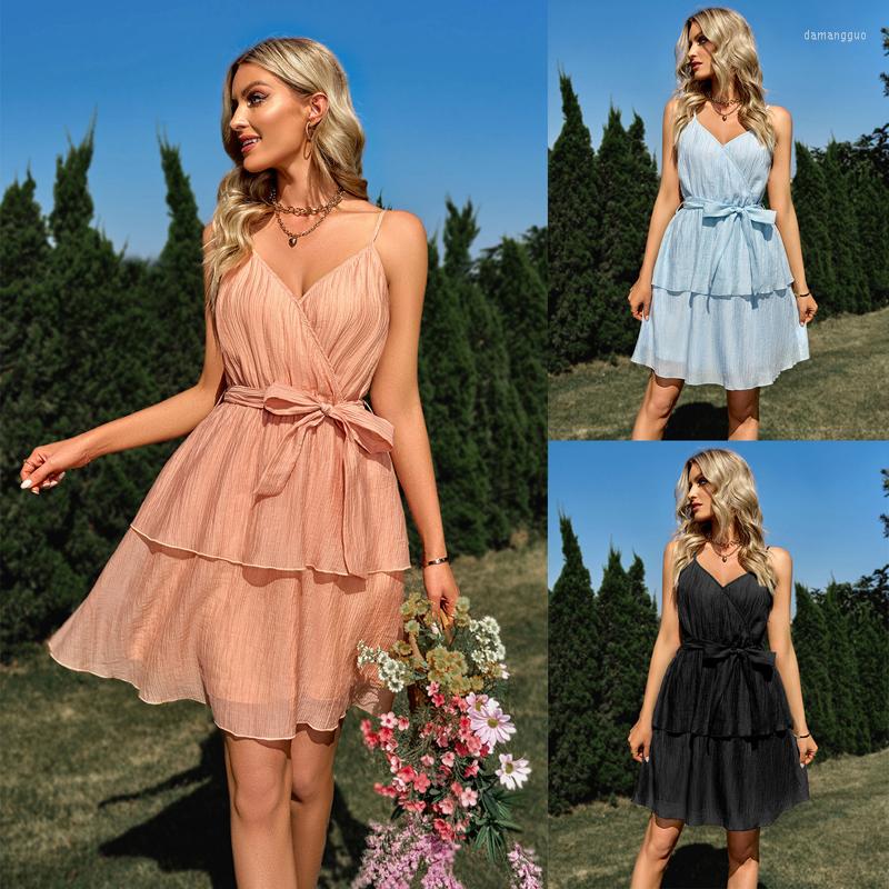 Women' Swimwear 2023 Summer Women Female Leisure Pure Color High Waist Harness Neck Dress Beach For Swim Cover Up Clothes Solid Polyester, Blue
Women' Swimwear 2023 Summer Women Female Leisure Pure Color High Waist Harness Neck Dress Beach For Swim Cover Up Clothes Solid Polyester, Blue