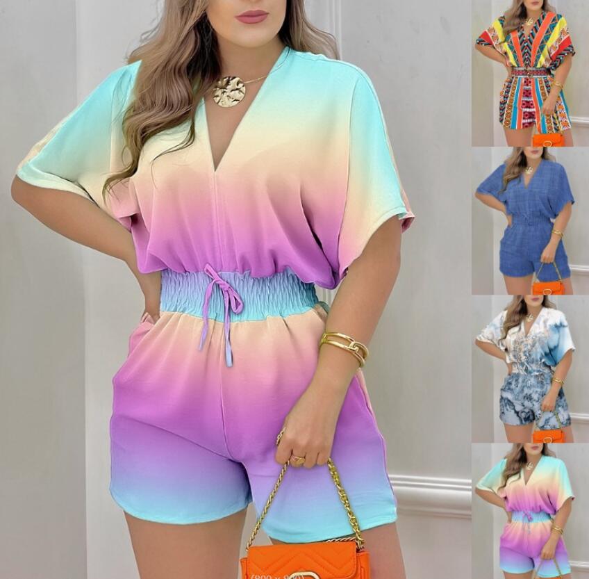 Women' Jumpsuits 2023 Summer New Women' Fashion Short Sleeve V-Neck Lace up jumpsuit
Women' Jumpsuits 2023 Summer New Women' Fashion Short Sleeve V-Neck Lace up jumpsuit