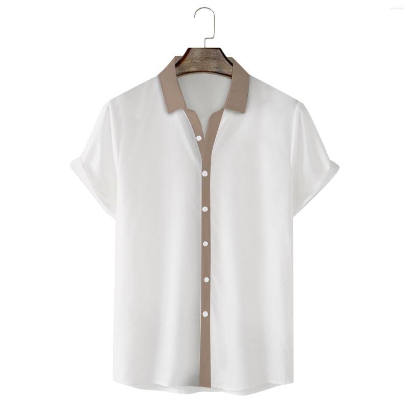 Men's Casual Shirts Summer Shirt Mens Blouse Color Matching Lapel Button Short Sleeve Tees Oversized Comfortable Tops Beach Streetwear, White
Men's Casual Shirts Summer Shirt Mens Blouse Color Matching Lapel Button Short Sleeve Tees Oversized Comfortable Tops Beach Streetwear, White