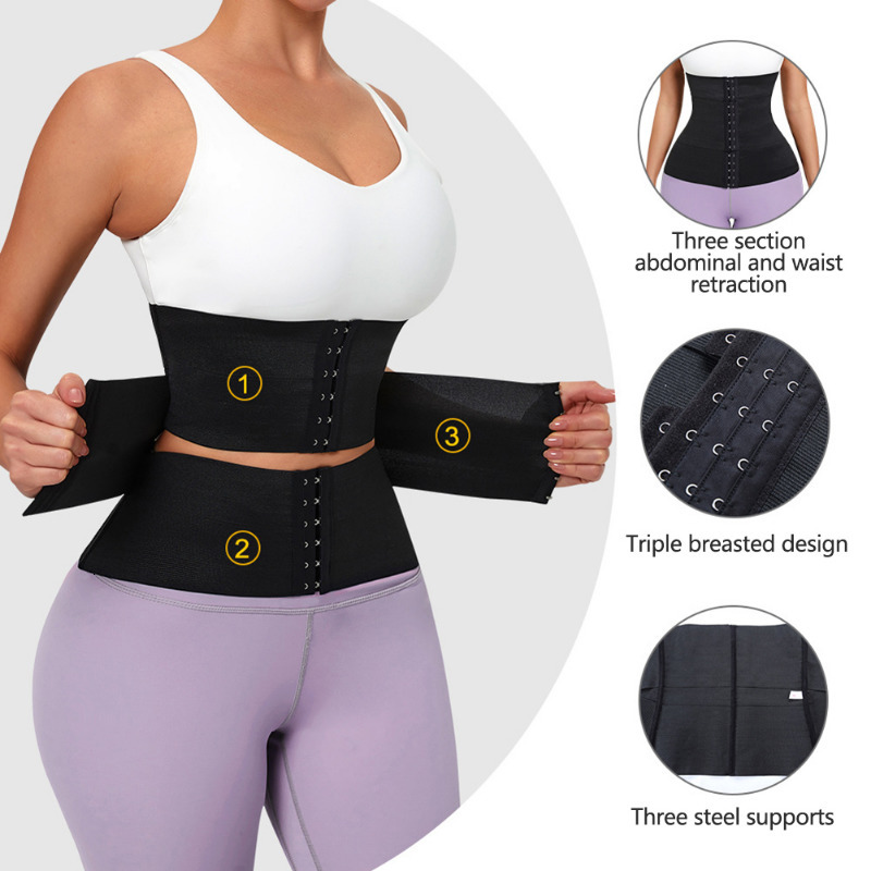 Waist Tummy Shaper 3 In 1 Waist Cinchers For Women Compression Tummy Slimming Belly Workouts COMFREE Waist Trainer Trimmer Belt Bodyshaper Corsets 230