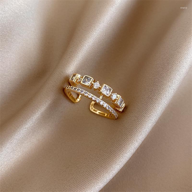 Cluster Rings Exquisite Zircon Double Opening Ring For Woman Fashion Korean Jewelry 2023 Wedding Party Luxury Accessories Unusual
Cluster Rings Exquisite Zircon Double Opening Ring For Woman Fashion Korean Jewelry 2023 Wedding Party Luxury Accessories Unusual