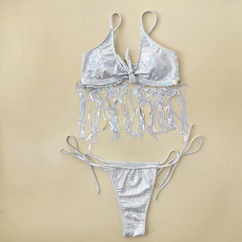 Women' Swimwear 2Pcs/Set Bikini Set Bowknot Decor Backless Wading Women Split Two Pieces Summer Swimsuit Beachwear, Silver
Women' Swimwear 2Pcs/Set Bikini Set Bowknot Decor Backless Wading Women Split Two Pieces Summer Swimsuit Beachwear, Silver