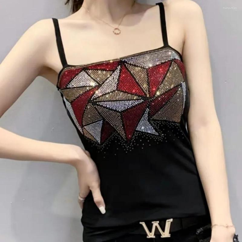 Women's Tanks Diamonds And Camis Summer Clothing Vests For Women Geometric Print Trend Black Korean Fashion Slim Rhinestone, Picture shown
Women's Tanks Diamonds And Camis Summer Clothing Vests For Women Geometric Print Trend Black Korean Fashion Slim Rhinestone, Picture shown