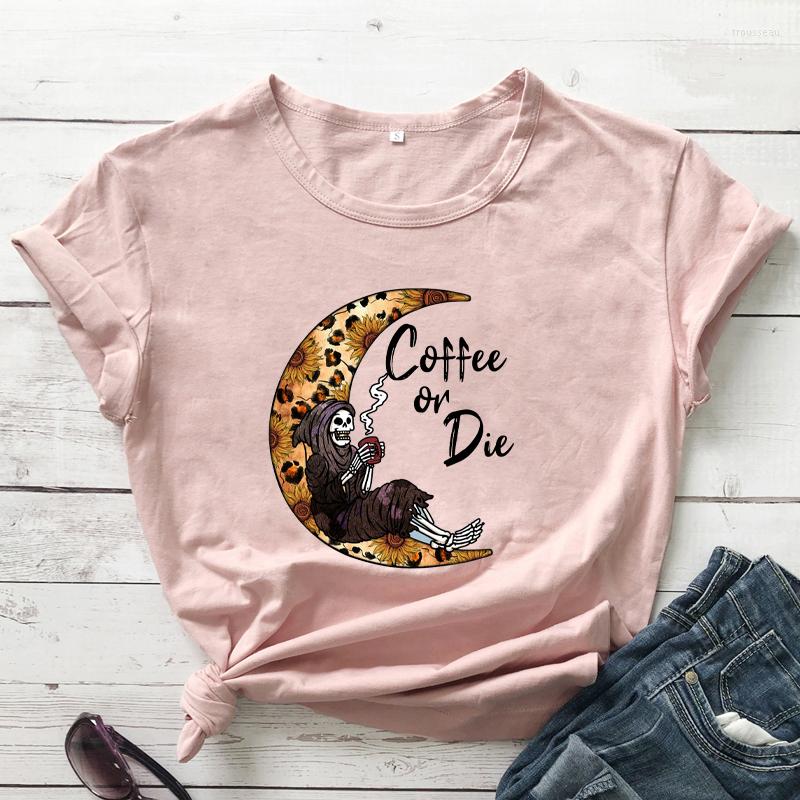 Women's T Shirts Coffee Or Die Colored T-Shirt Funny Skeleton Lover Tee Women Fashion Casual Cotton Aesthetic Top, Peach
Women's T Shirts Coffee Or Die Colored T-Shirt Funny Skeleton Lover Tee Women Fashion Casual Cotton Aesthetic Top, Peach