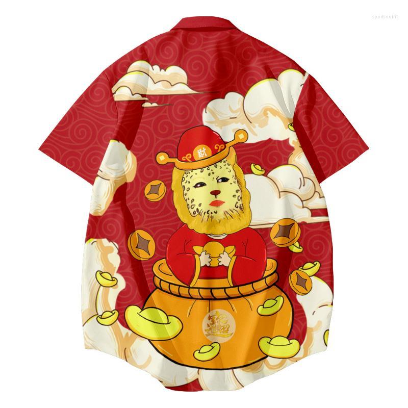 Men's Casual Shirts Summer Hawaiian Red Leopard Print Men Hip Hop Button Shirt Holiday Short Sleeve Blouse Tops, Style 1
Men's Casual Shirts Summer Hawaiian Red Leopard Print Men Hip Hop Button Shirt Holiday Short Sleeve Blouse Tops, Style 1