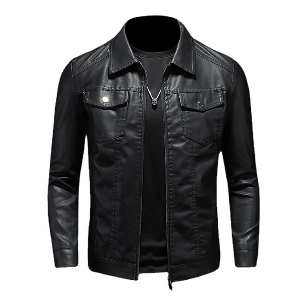 Men's Jackets Fashion Leather Jacket Men Stand Collar Slim Pu Leather Jacket Quality Motorcycle Causal Coat Mens Motorcycle Leather Coat 230509, Black1
Men's Jackets Fashion Leather Jacket Men Stand Collar Slim Pu Leather Jacket Quality Motorcycle Causal Coat Mens Motorcycle Leather Coat 230509, Black1