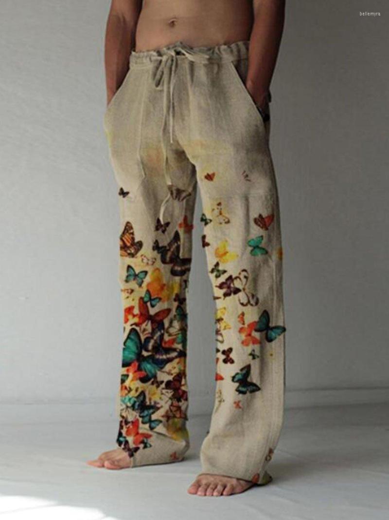 Men's Pants Spring And Autumn Men's Butterfly Printing Casual Cotton Loose Small Feet, White
Men's Pants Spring And Autumn Men's Butterfly Printing Casual Cotton Loose Small Feet, White