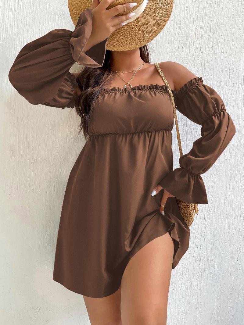 Plus Size Dresses Large 4xl Mini Dress Women's Brown Off Shoulder Backless 2023 Autumn Sexy Strapless Curvy Tunic Oversized, Black
Plus Size Dresses Large 4xl Mini Dress Women's Brown Off Shoulder Backless 2023 Autumn Sexy Strapless Curvy Tunic Oversized, Black
