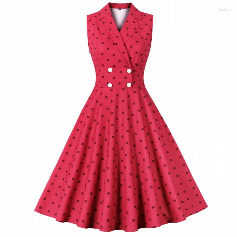 Casual Dresses Rockabilly Summer Women Sleeveless Vintage Swing Elegant Dot Printing Female Fashion Retro Pin Up A-Line Dress, Red
Casual Dresses Rockabilly Summer Women Sleeveless Vintage Swing Elegant Dot Printing Female Fashion Retro Pin Up A-Line Dress, Red