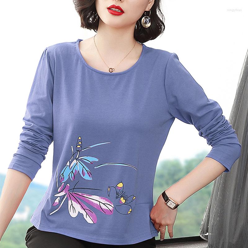 Women's T Shirts Print Shirt Women Tee Femme Cotton Long Sleeve Top Tshirt Autumn Korean Style Clothes Woman T-Shirts Camisetas De Mujer, Blue
Women's T Shirts Print Shirt Women Tee Femme Cotton Long Sleeve Top Tshirt Autumn Korean Style Clothes Woman T-Shirts Camisetas De Mujer, Blue