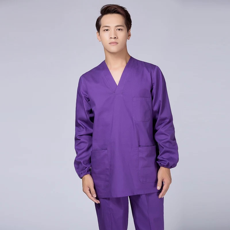 Hospital Operating Room Uniform Women Short Sleeve Hand Washing Clothes Doctor Male Long Sleeve Dental Clinic Work Top and Pants