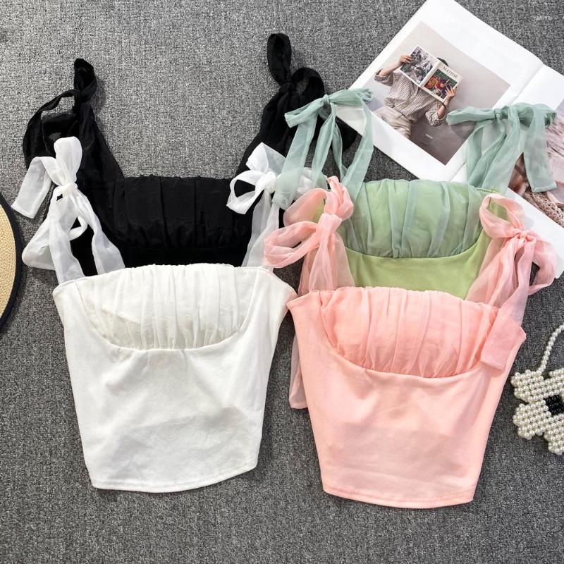 Women's Tanks Sleeveless Mesh Spliced Camis Women Almighty Casual Korean Fashion Skinny Femme Corset Crop Tank Tops With Built In Bras, Black
Women's Tanks Sleeveless Mesh Spliced Camis Women Almighty Casual Korean Fashion Skinny Femme Corset Crop Tank Tops With Built In Bras, Black