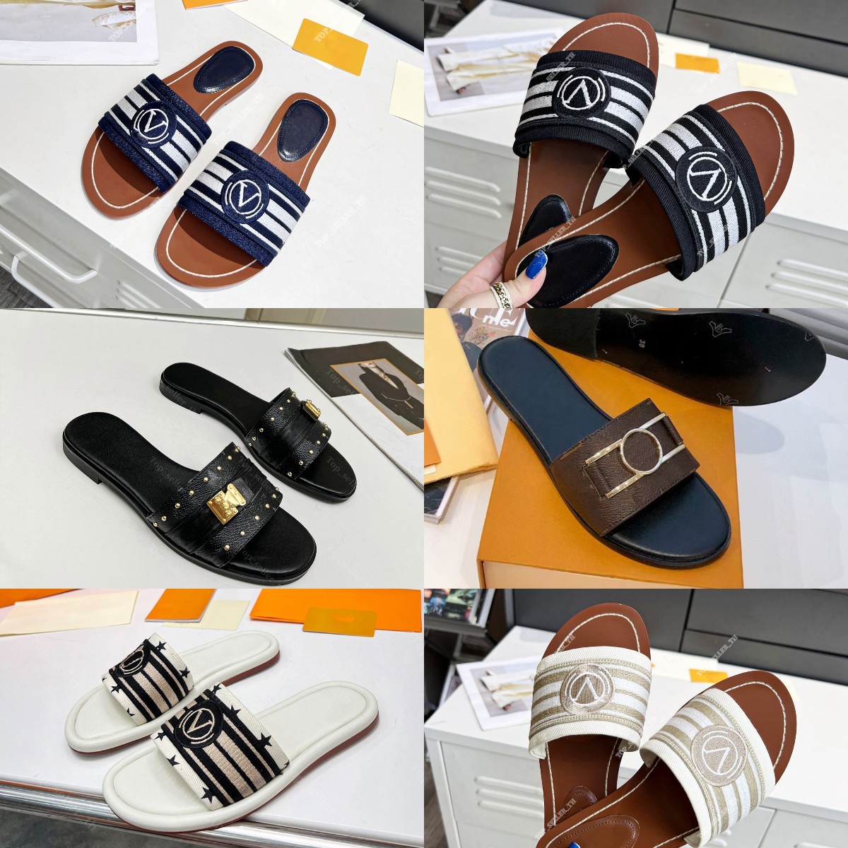 Lock It Flat Mule Women Slippers Designer Sandals Fabric Letters Printings Rubber Slides Flats Heel Slide With Box, #k1
Lock It Flat Mule Women Slippers Designer Sandals Fabric Letters Printings Rubber Slides Flats Heel Slide With Box, #k1