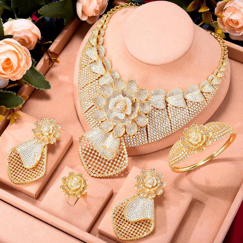 Necklace Earrings Set GODKI SUPER LUXURY 4PCS Bicolor BIG For Women Wedding Handmade ROSE FLOWER Charms Dubai Bridal Jewelry, Picture shown
Necklace Earrings Set GODKI SUPER LUXURY 4PCS Bicolor BIG For Women Wedding Handmade ROSE FLOWER Charms Dubai Bridal Jewelry, Picture shown