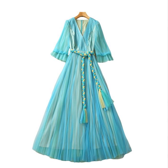 326 XXL 2023 Spring Flora Print Dress V Neck Short Sleeve Blue Mid Calf polyester Panelld DRess Luxury Fashion Prom Womens Clothes SH, Customize
326 XXL 2023 Spring Flora Print Dress V Neck Short Sleeve Blue Mid Calf polyester Panelld DRess Luxury Fashion Prom Womens Clothes SH, Customize