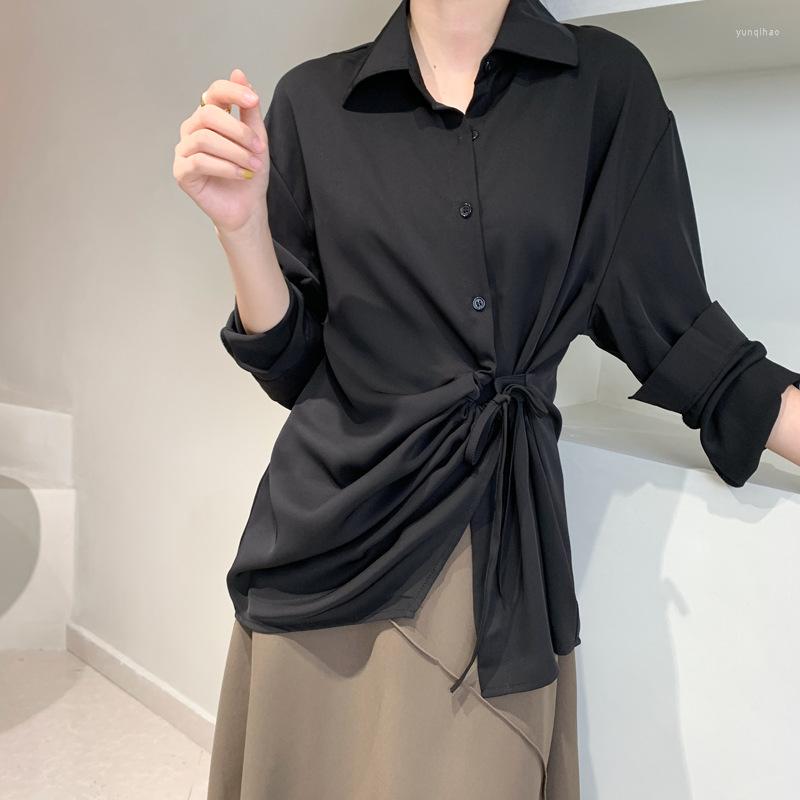 Women's Blouses Spring Shirt Women Bandage Chic Long Sleeve Solid Color Leisure Loose Turn Down Collar Elegant Office Lady Female Blouse
Women's Blouses Spring Shirt Women Bandage Chic Long Sleeve Solid Color Leisure Loose Turn Down Collar Elegant Office Lady Female Blouse