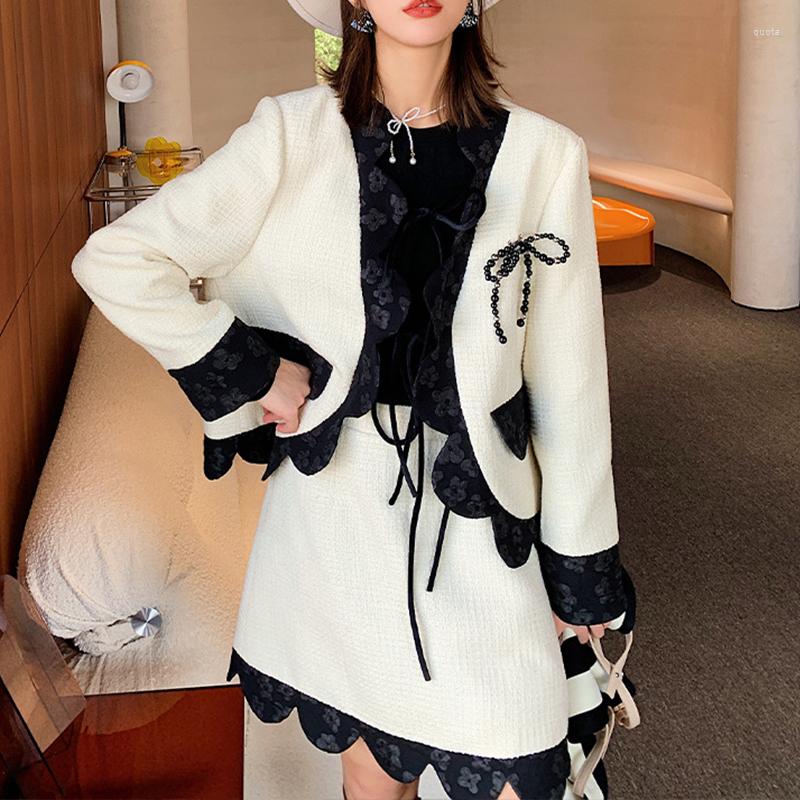 Two Piece Dress Spring Autumn Sweet Office Lady Skirt Suit Women Cute Petal Edge Jackets Blazer Mini Skirts Elegant Set Womens 2 Pieces Chic, Black
Two Piece Dress Spring Autumn Sweet Office Lady Skirt Suit Women Cute Petal Edge Jackets Blazer Mini Skirts Elegant Set Womens 2 Pieces Chic, Black