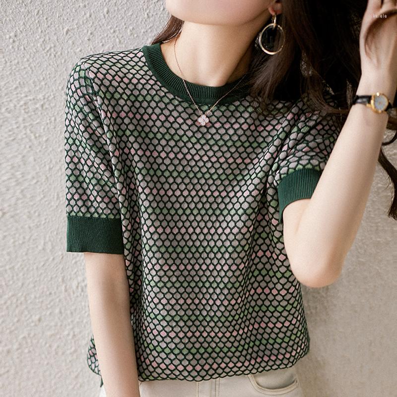 Women's Sweaters Summer Dot Vintage Knitted Sweater Pullover Women Korean Style Short Sleeve Casual O-Neck Jumpers Loose Tops Pull Femme, Photo color
Women's Sweaters Summer Dot Vintage Knitted Sweater Pullover Women Korean Style Short Sleeve Casual O-Neck Jumpers Loose Tops Pull Femme, Photo color