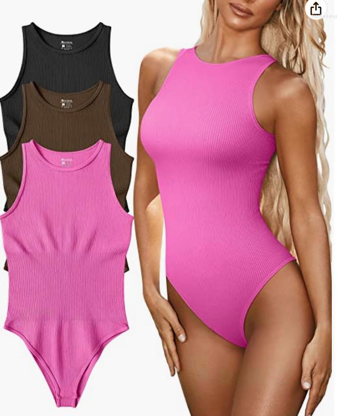 Women' Swimwear Sexy Women Backless Female Ribbed Bodysuit Romper String Femme O Neck Sleeveless Tank Top Body, White
Women' Swimwear Sexy Women Backless Female Ribbed Bodysuit Romper String Femme O Neck Sleeveless Tank Top Body, White