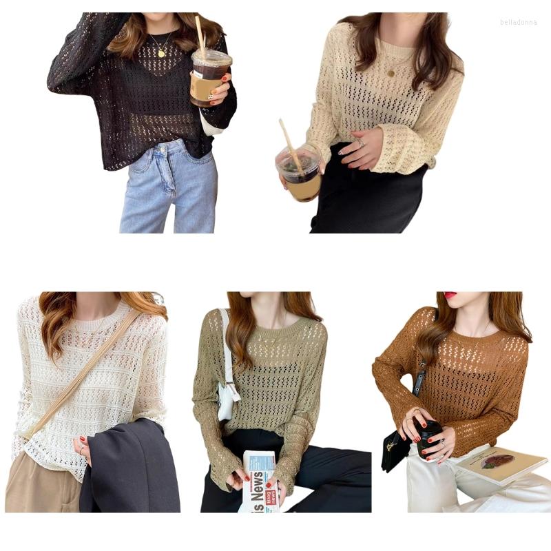 Women's Blouses Women Hollow Out Knitted Bikinis Cover Up Summer See Through Casual Lady Solid Pullover Loose Long Sleeve Crochet Shirt, Khaki
Women's Blouses Women Hollow Out Knitted Bikinis Cover Up Summer See Through Casual Lady Solid Pullover Loose Long Sleeve Crochet Shirt, Khaki