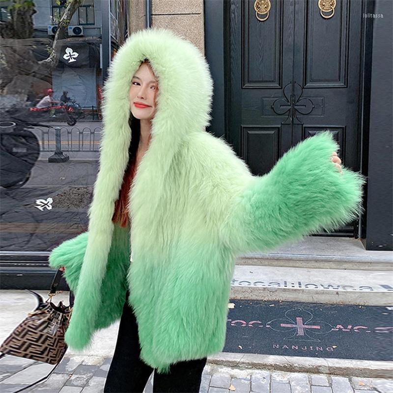 Women's Jackets Winter Raccoon Fur Striped Jacket Women's Short Fashion Woven Thickened Warm, Green
Women's Jackets Winter Raccoon Fur Striped Jacket Women's Short Fashion Woven Thickened Warm, Green
