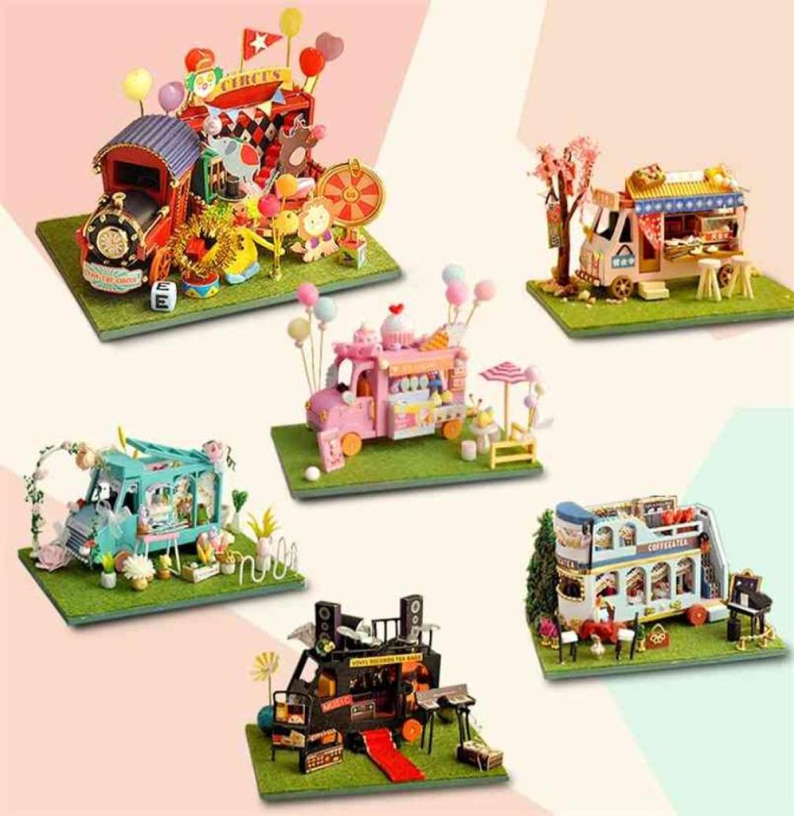 

Cutebee DIY DollHouse Wooden Doll Houses Miniature Dollhouse Furniture Kit Toys for Children Year Christmas Gift Casa 2108124146521, Clear