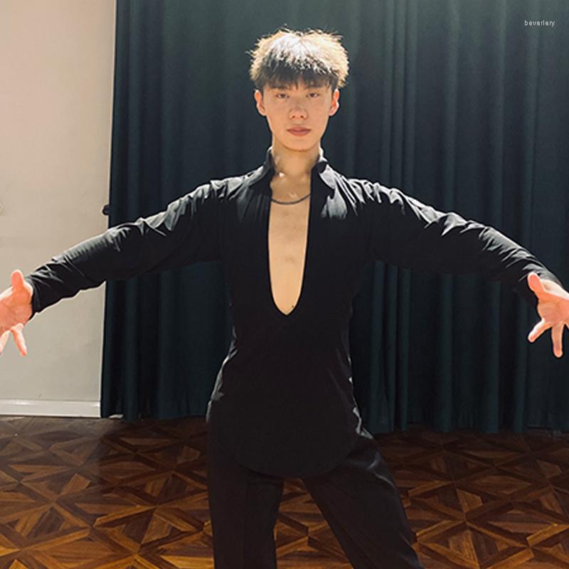 Stage Wear Latin Dance Tops Men Ballroom Competition Shirts Black Long Sleeves Cha Dancewear Adult Practice DNV16515
Stage Wear Latin Dance Tops Men Ballroom Competition Shirts Black Long Sleeves Cha Dancewear Adult Practice DNV16515