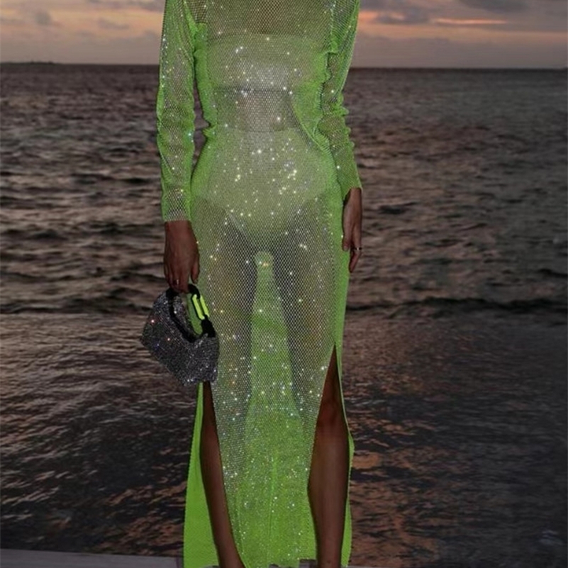Casual Dresses Sexy see through maxi club summer dress women glitter evening party dresses long fishnet beach dress vestidos 230508, Orange
Casual Dresses Sexy see through maxi club summer dress women glitter evening party dresses long fishnet beach dress vestidos 230508, Orange