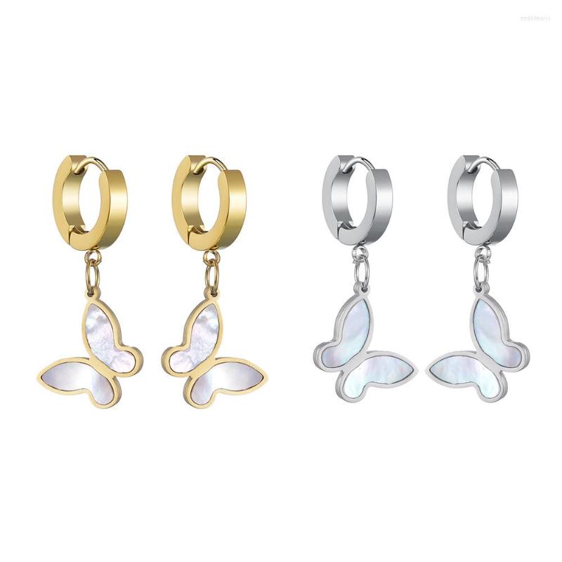 Stud Earrings Natural White Shell Butterfly Dangling Drop Stainless Steel Elegant Female Lady Jewelry
Stud Earrings Natural White Shell Butterfly Dangling Drop Stainless Steel Elegant Female Lady Jewelry
