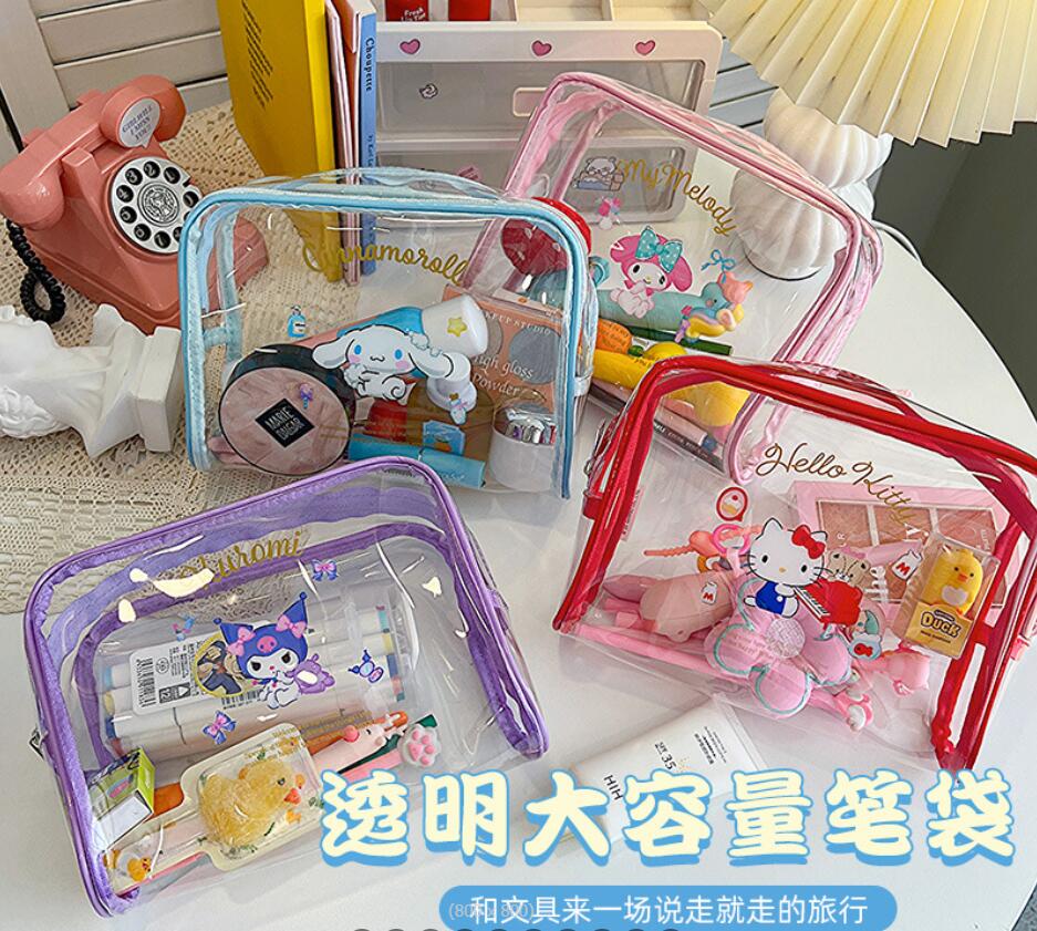 Girls Kawaii Clear Cosmetics bag Girl Kuromi Melody Casual Princess Accessories bags big Capacity All Match, Pink
Girls Kawaii Clear Cosmetics bag Girl Kuromi Melody Casual Princess Accessories bags big Capacity All Match, Pink