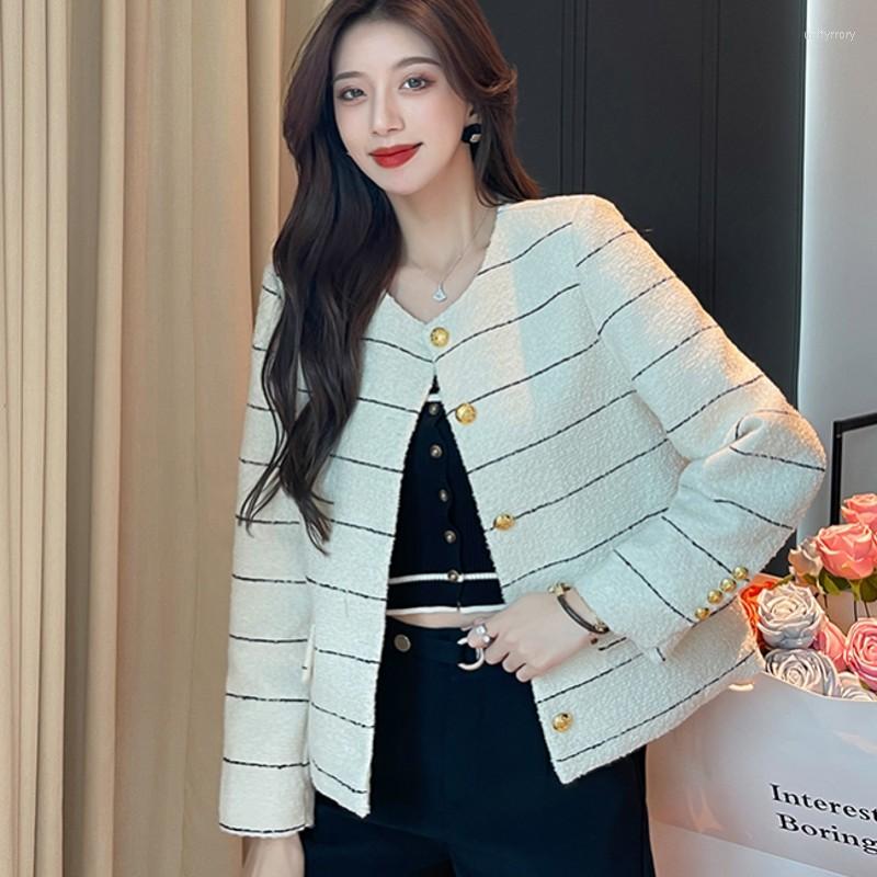 Women' Jackets Runway Spring Fall Chic Tweed Women' Clothes Stripe Gold Button Elegant Vintage Luxury Korean Top Outwear Casaco, Black
Women' Jackets Runway Spring Fall Chic Tweed Women' Clothes Stripe Gold Button Elegant Vintage Luxury Korean Top Outwear Casaco, Black