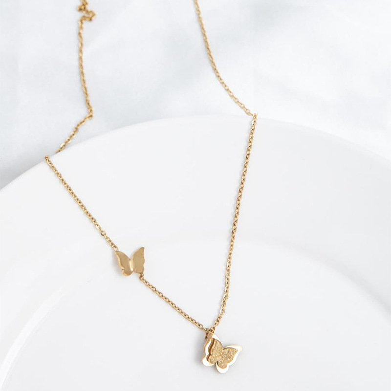 Designer necklace titanium steel gold-plated butterfly necklace women's necklace send couple girlfriends necklace
Designer necklace titanium steel gold-plated butterfly necklace women's necklace send couple girlfriends necklace