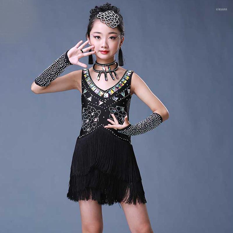 Stage Wear Child Kid Children Professional Latin Dance Dress For Kids Ballroom Dancing Dresses Gorls Black Sequin Fringe Salsa Tassel
Stage Wear Child Kid Children Professional Latin Dance Dress For Kids Ballroom Dancing Dresses Gorls Black Sequin Fringe Salsa Tassel