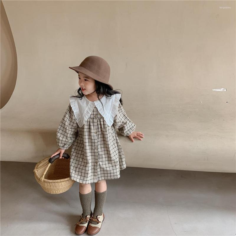 Girl Dresses Baby Girls Summer Dress Casual Plaid Clothes 2023 Korean Style Big Turn Down Collar Cotton Linen Princess, Beige
Girl Dresses Baby Girls Summer Dress Casual Plaid Clothes 2023 Korean Style Big Turn Down Collar Cotton Linen Princess, Beige
