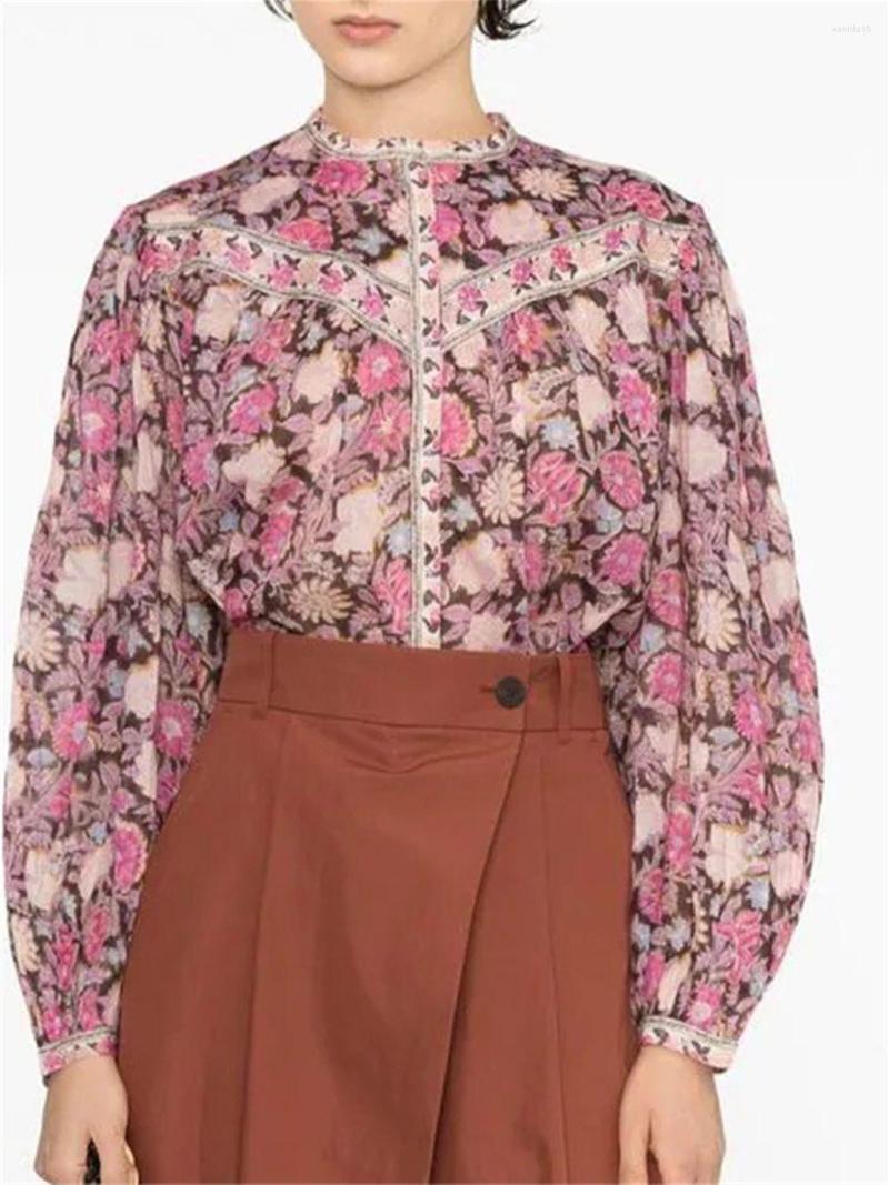 Women' Blouses 2023 Spring Women Vintage Floral Printed Blouse Ladies All-Match O-Neck Lantern Sleeve Loose Casual Shirt For Holiday, Blue
Women' Blouses 2023 Spring Women Vintage Floral Printed Blouse Ladies All-Match O-Neck Lantern Sleeve Loose Casual Shirt For Holiday, Blue