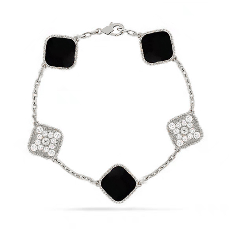VAN designer black diamond set clover bracelet 18K gold onyx shell mother of pearl bracelet women and girls wedding mother's day jewelry women's gift
VAN designer black diamond set clover bracelet 18K gold onyx shell mother of pearl bracelet women and girls wedding mother's day jewelry women's gift