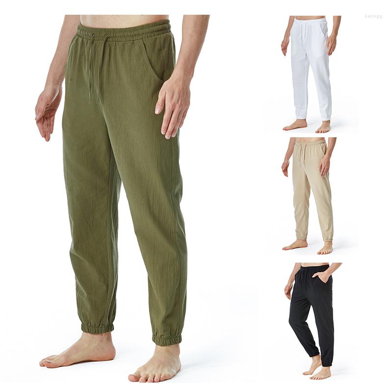 Men's Pants Summer Men's Cotton Linen Drawstring Elastic Waist Leisure Jogging Yoga Thin Soft Loose Casual Sports Trousers Breathable, White
Men's Pants Summer Men's Cotton Linen Drawstring Elastic Waist Leisure Jogging Yoga Thin Soft Loose Casual Sports Trousers Breathable, White