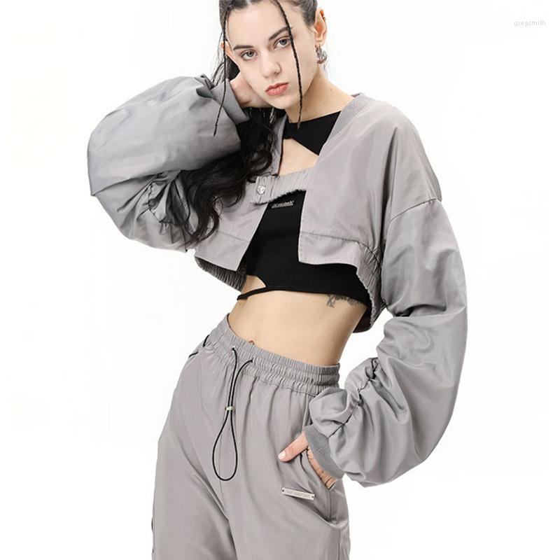 Women' Jackets 2023 Spring Autumn Short Bomber Jacket Summer Outwear Coat For Women One Button Pleated High Waisted Streetwear, Black
Women' Jackets 2023 Spring Autumn Short Bomber Jacket Summer Outwear Coat For Women One Button Pleated High Waisted Streetwear, Black