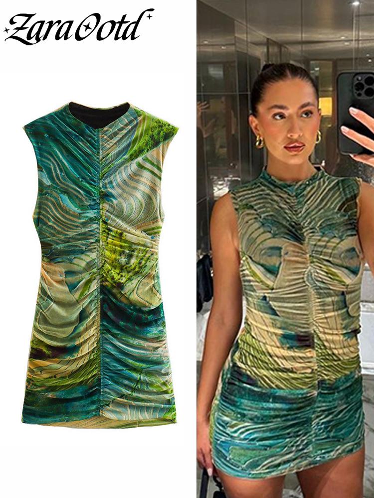 Party Dresses Fashion Green Geometric Print Pleated Mini Dress Women Summer Sexy ONeck Sleeveless Short Female Chic Slim Vestidos 230508, Black
Party Dresses Fashion Green Geometric Print Pleated Mini Dress Women Summer Sexy ONeck Sleeveless Short Female Chic Slim Vestidos 230508, Black