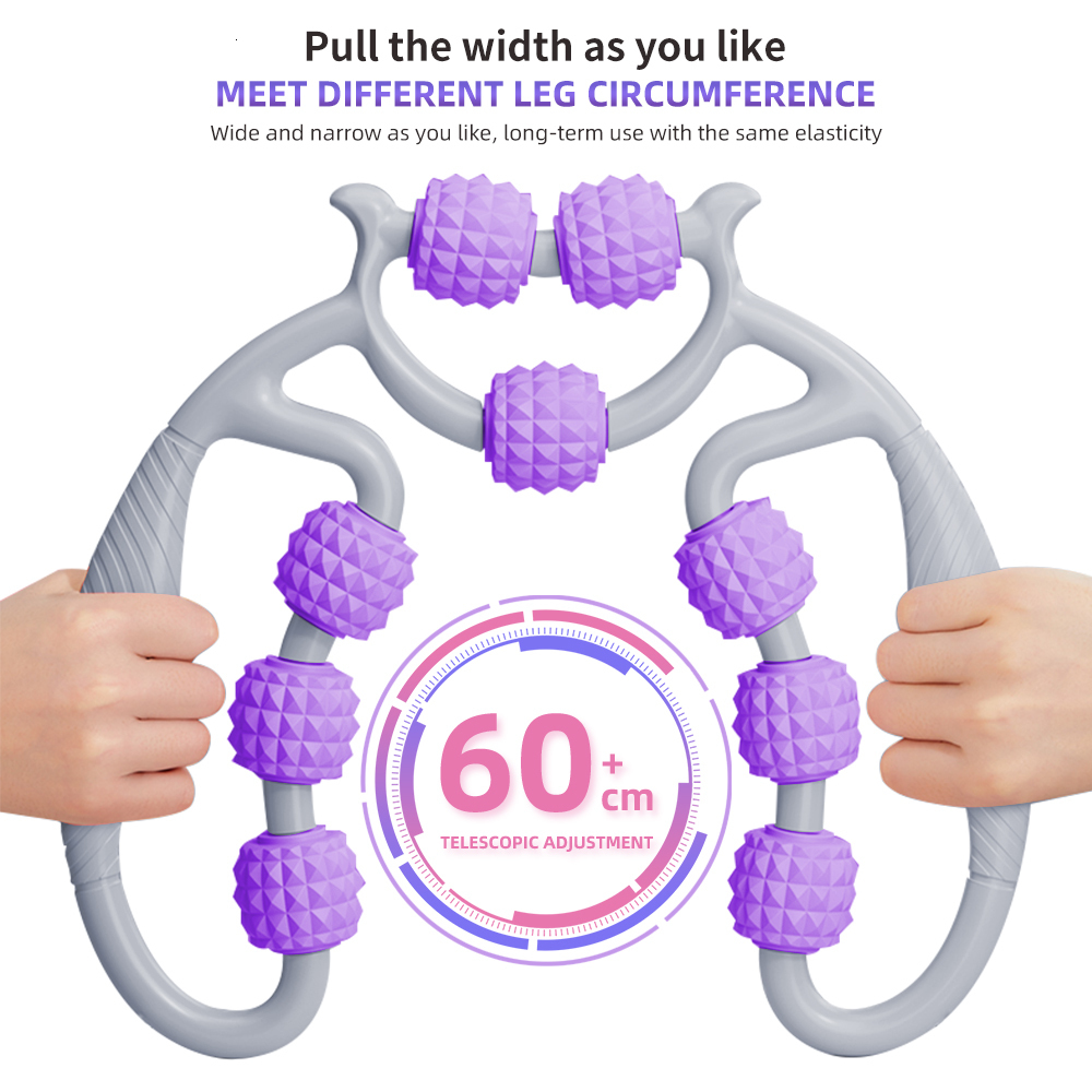 Massaging Neck Pillowws Massage Roller Anticellulite Massager Body Leg Slimming Yoga Training Device Ushaped Pilates Muscle Relaxation 230508