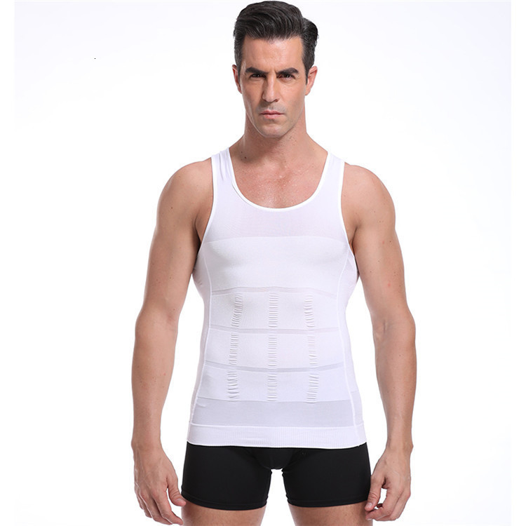 Mens Tank Tops Tight Skinny Slimming Elastic Body Shapewear Vest Shirt Sports Fitness Compression Abdomen Tummy Waist Control 230509 - view 6