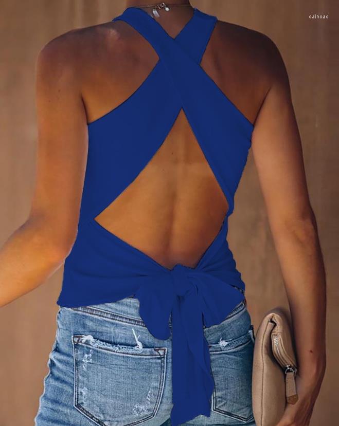 Women's Tanks Fashion 2023 Casual Summer Sexy Tank Vneck Crisscross Backless Tied Detail Top Vacation Clothing T-Shirts Pullover Tops
Women's Tanks Fashion 2023 Casual Summer Sexy Tank Vneck Crisscross Backless Tied Detail Top Vacation Clothing T-Shirts Pullover Tops