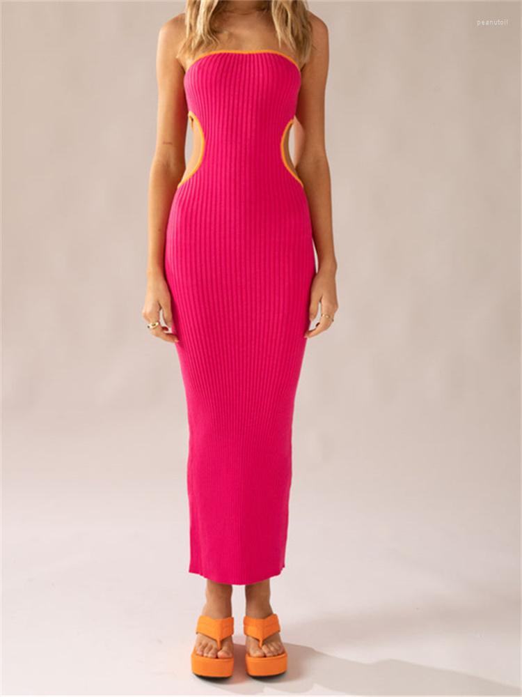 Casual Dresses Women Y2K Knitted Tube Long Dress Strapless Side Cutout Ribbed Bodycon Summer Beach Sexy Aesthetic, Rose red
Casual Dresses Women Y2K Knitted Tube Long Dress Strapless Side Cutout Ribbed Bodycon Summer Beach Sexy Aesthetic, Rose red