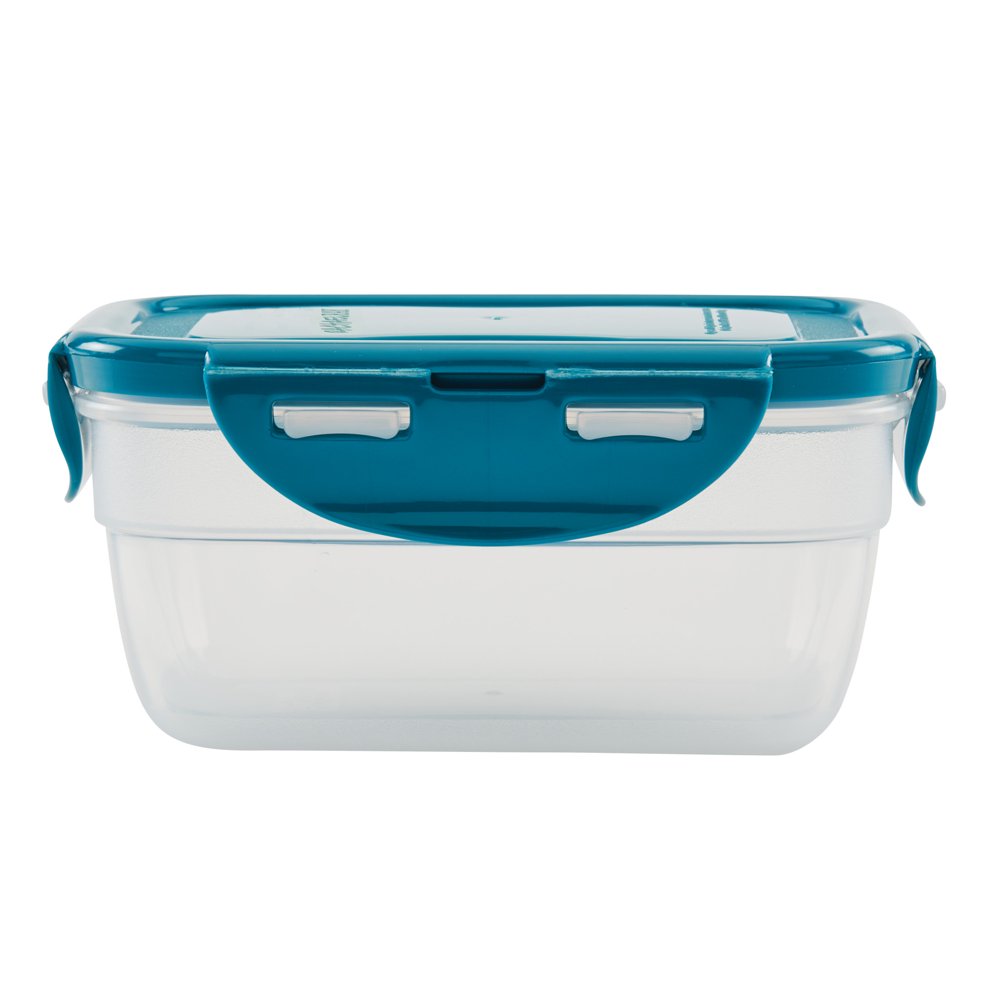 Leak-Proof Stacking Food Storage Container Set, 20-Piece, Teal Lids