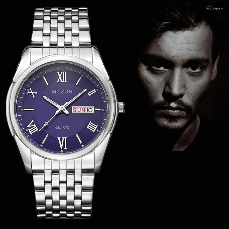 Wristwatches Watch Men Fashion Dual Date Quartz Watches Top Brand MOZUN Wristwatch Male Reloj Hombre Orologio Uomo Relogio Masculino, Black
Wristwatches Watch Men Fashion Dual Date Quartz Watches Top Brand MOZUN Wristwatch Male Reloj Hombre Orologio Uomo Relogio Masculino, Black
