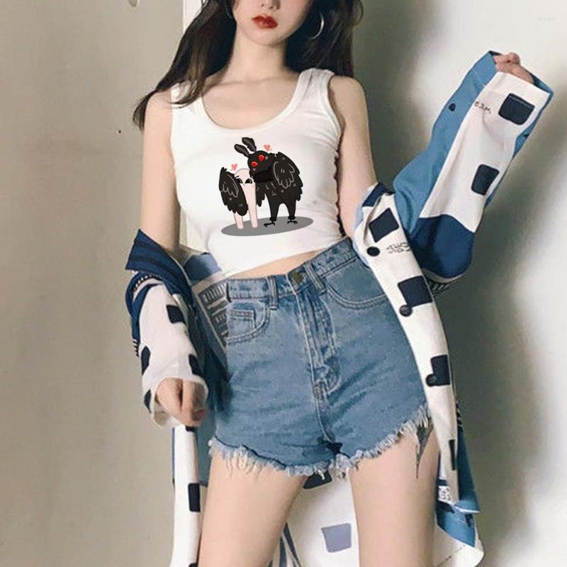 Women's Tanks Mothman Tank Top Vintage 2000s Gothic Crop Woman 90s Kawaii Harajuku Aesthetic Tshirt, Picture shown
Women's Tanks Mothman Tank Top Vintage 2000s Gothic Crop Woman 90s Kawaii Harajuku Aesthetic Tshirt, Picture shown