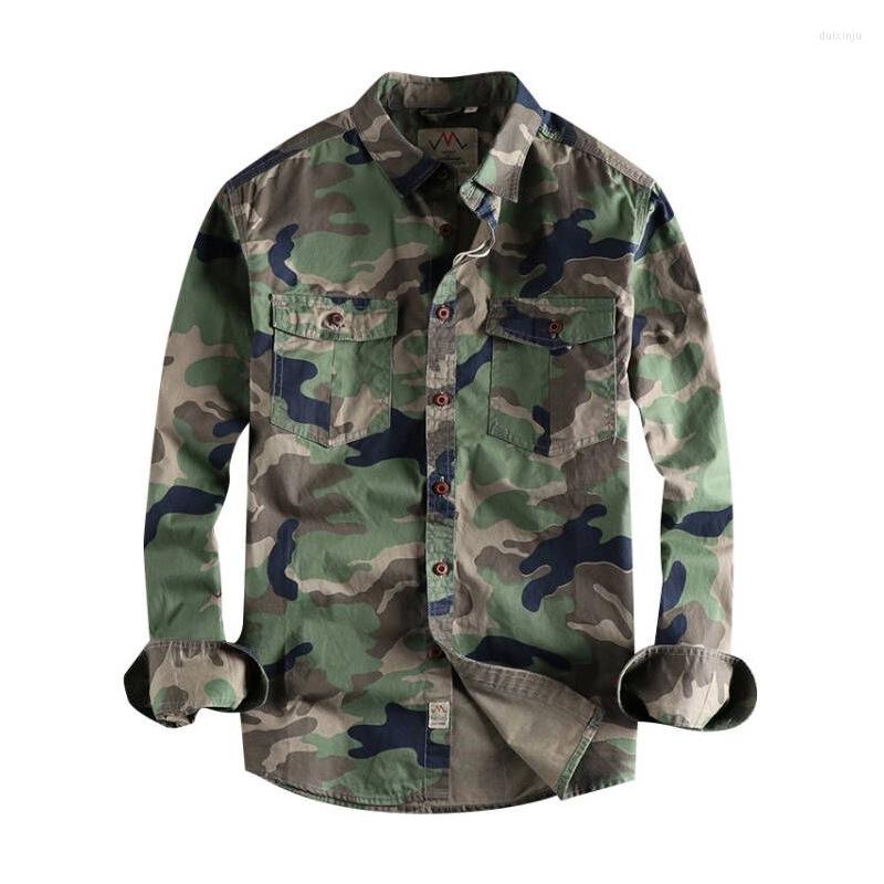 Men's Casual Shirts High Quality Cotton Men Camouflage Shirt Long Sleeved Double Pockets Lapel Tops Autumn Fashion Luxury Mens Clothing, B03
Men's Casual Shirts High Quality Cotton Men Camouflage Shirt Long Sleeved Double Pockets Lapel Tops Autumn Fashion Luxury Mens Clothing, B03