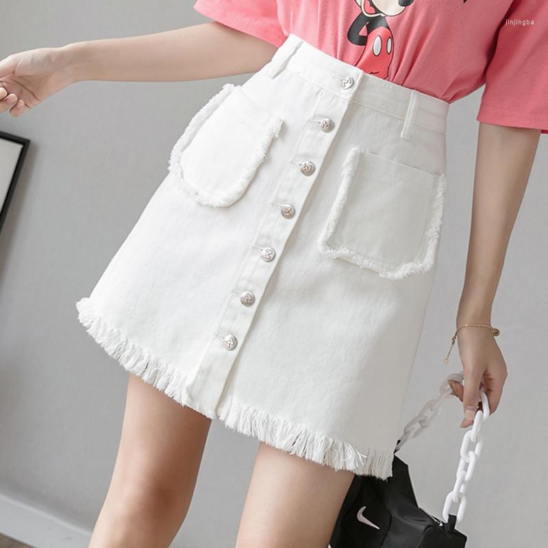 Skirts Women Denim Skirt Elegant Pockets A-Line Woman 2023 Summer Korean Fashion High Waist Button Female Mini White Black
Skirts Women Denim Skirt Elegant Pockets A-Line Woman 2023 Summer Korean Fashion High Waist Button Female Mini White Black