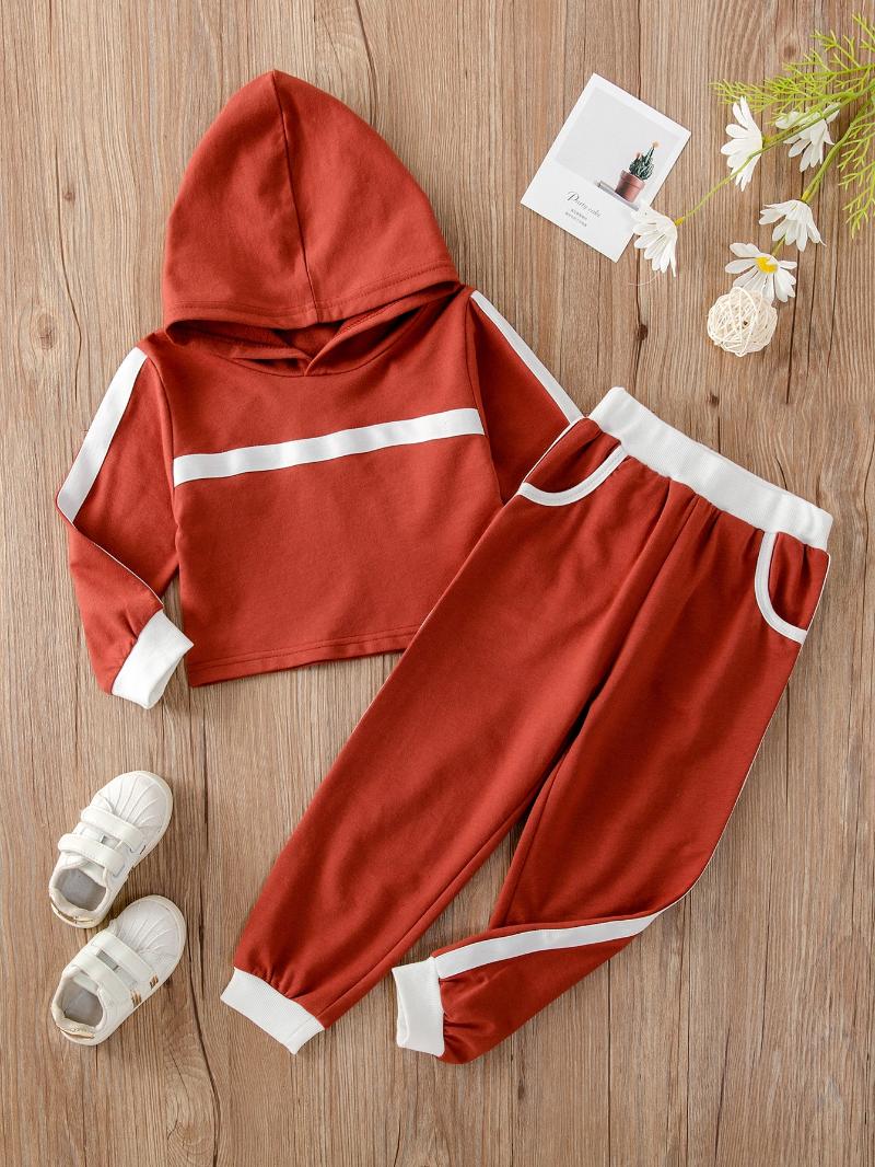 Clothing Sets Children's Trousers Suit Color Matching Long-sleeved Hooded Sweatshirt High Waist Pocket Sports Pants Set, As show
Clothing Sets Children's Trousers Suit Color Matching Long-sleeved Hooded Sweatshirt High Waist Pocket Sports Pants Set, As show
