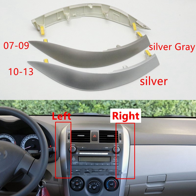 

For Toyota Corolla 2007 2008 2009 2010 2011 2012 2013 Car Middle Central Dashboard Trim Strip Air Conditioner Outlet Trim Upper